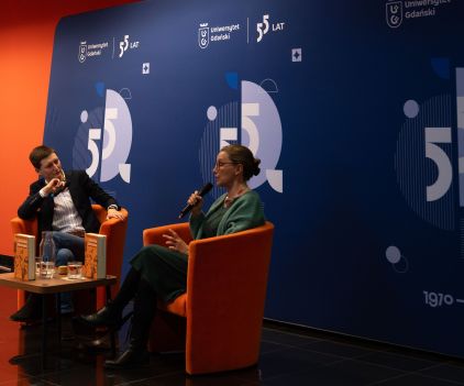 Spotkanie autorskie z dr Katarzyną Warską wokół książki Bruno Schulz idzie do szkoły. Fot. Bartłomiej Jętczak 