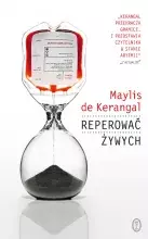 Worek z krwią nałożony na klepsydrę z piaskiem