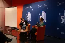 Spotkanie autorskie z dr Katarzyną Warską wokół książki Bruno Schulz idzie do szkoły. Fot. Bartłomiej Jętczak