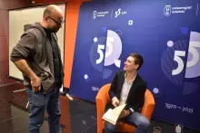 Spotkanie autorskie z dr Katarzyną Warską wokół książki Bruno Schulz idzie do szkoły. Fot. Marietta Tiszbein