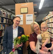 Drugi imienny regał w Bibliotece Uniwersytetu Gdańskiego - odsłonięcie 