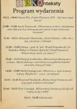 Konferencja historyczna Rekonteksty - program